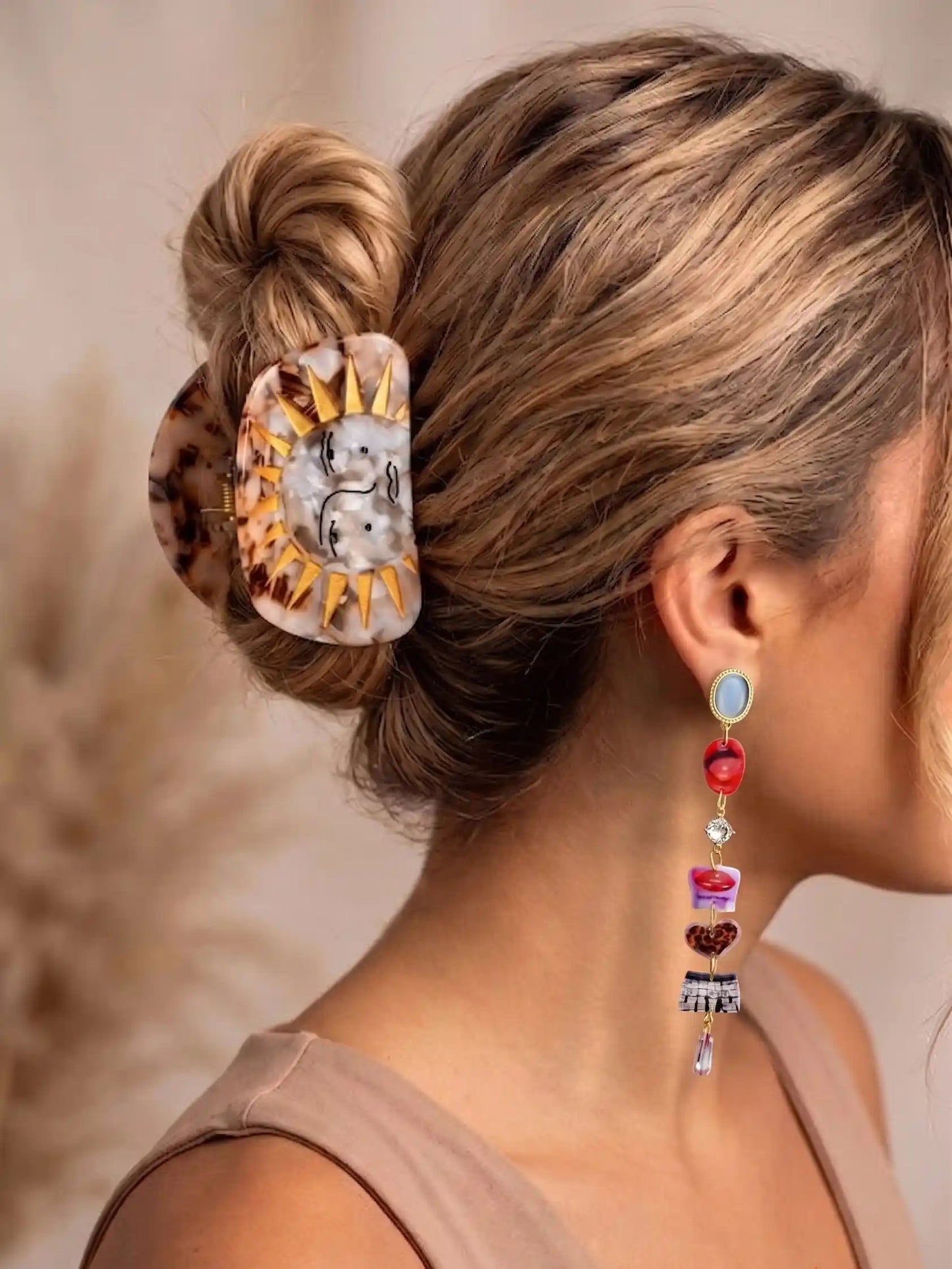 Celestial Sunburst Hair Claw