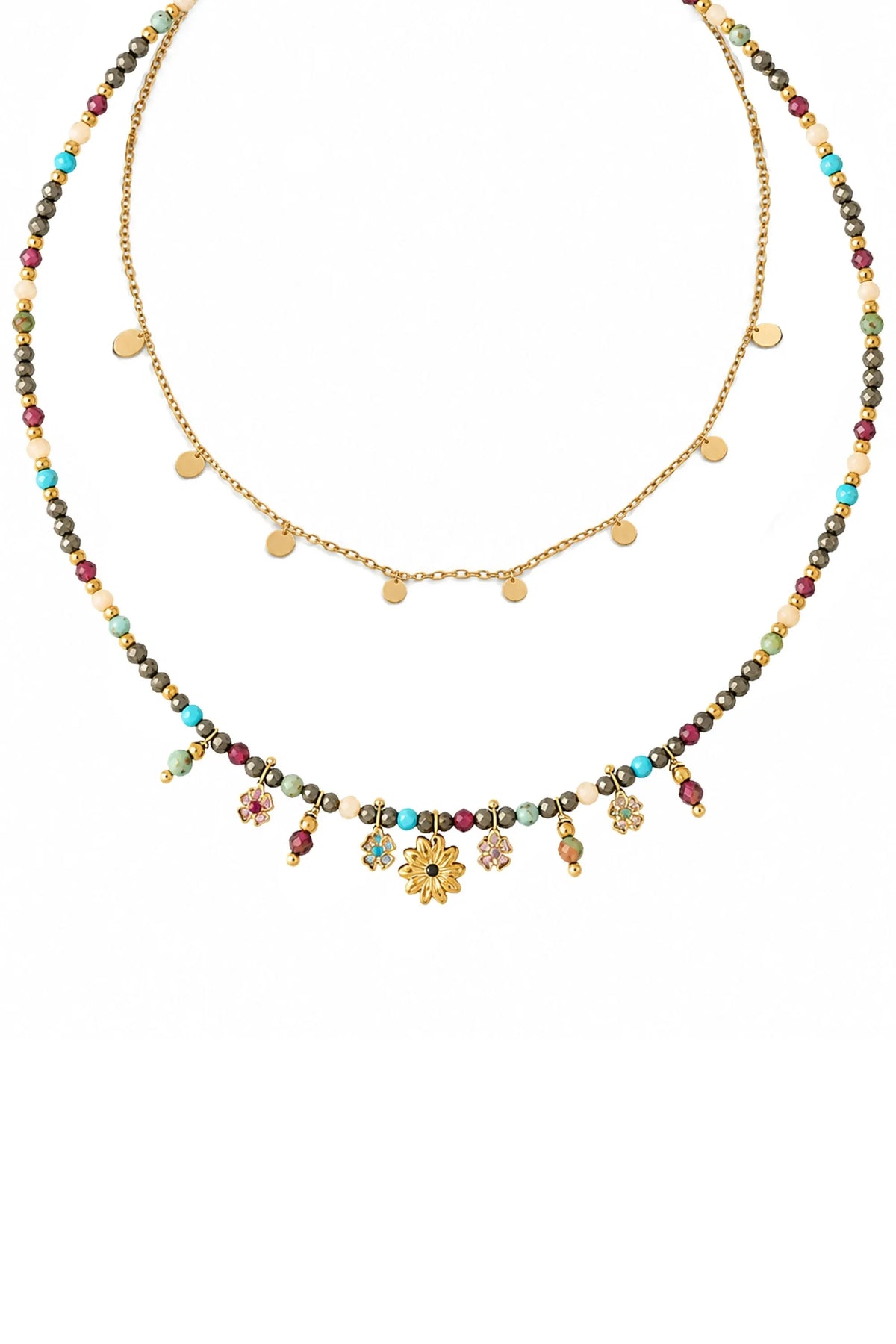 Sunburst Coin Necklace Set