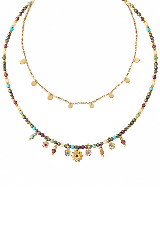Sunburst Coin Necklace Set