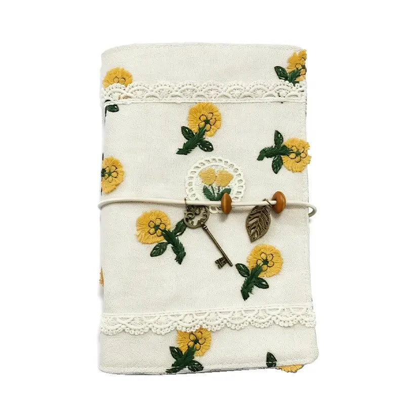Floral Embroidery A6 Journal