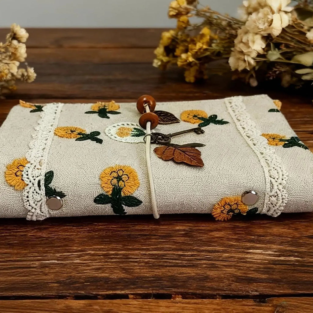 Floral Embroidery A6 Journal