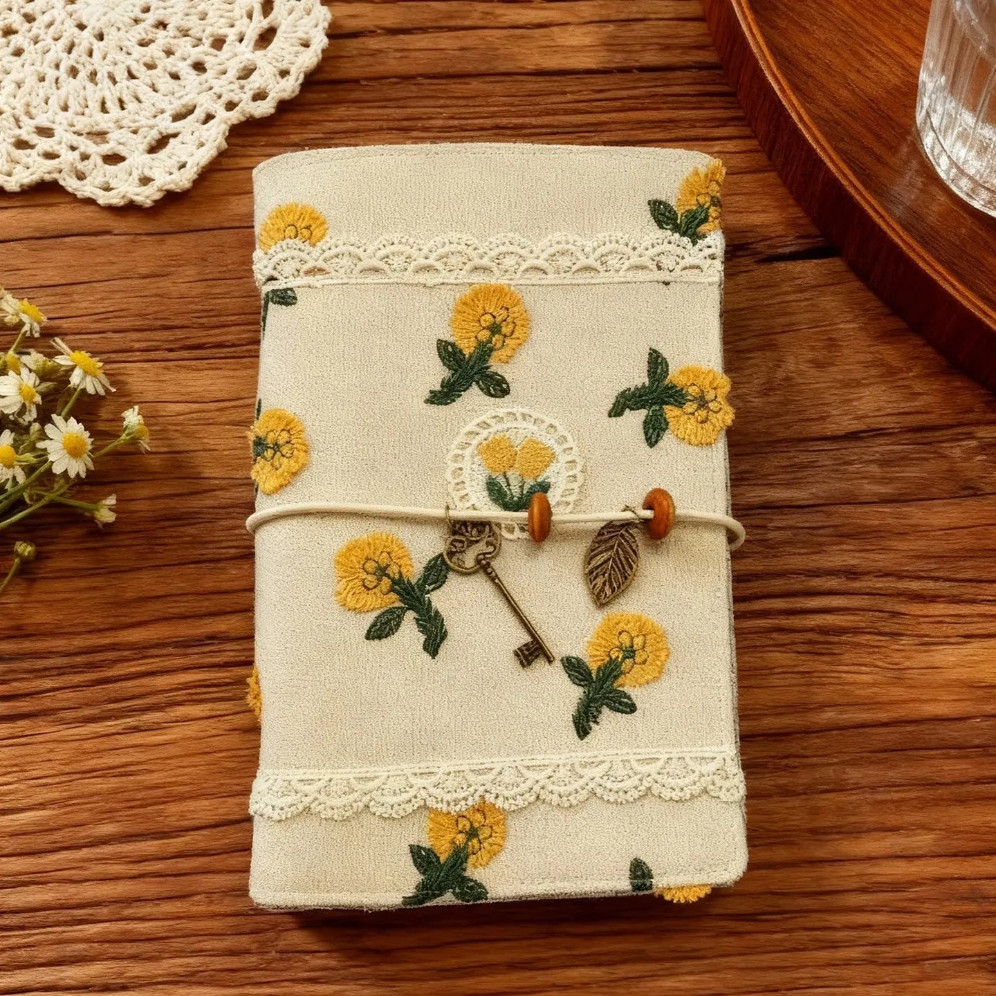 Floral Embroidery A6 Journal
