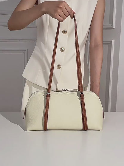 Vintage Leather Bowling Bag