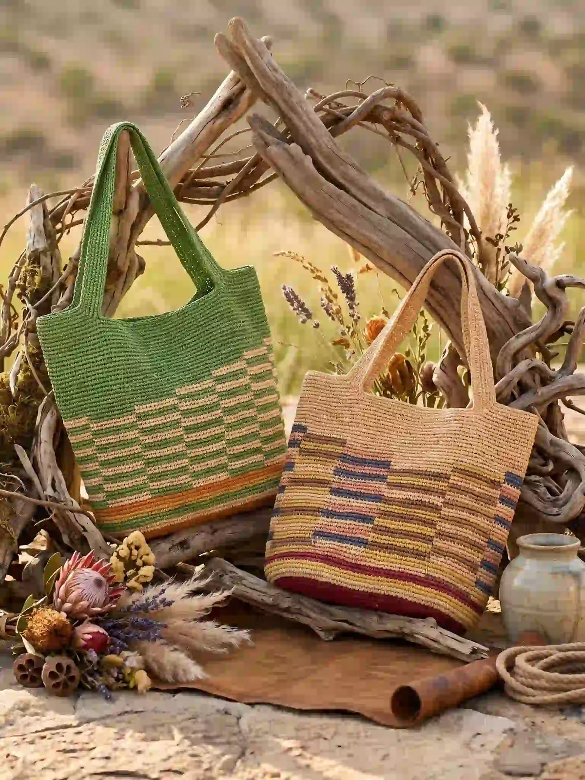 The Hand-Crocheted Wave Tote