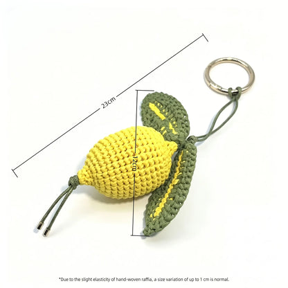 Handcrafted Raffia Lemon Charm