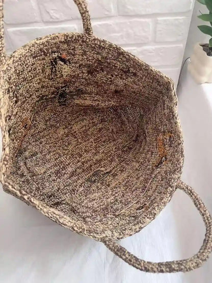 Bestickte Web-Tragetasche mit Waldmotiv
