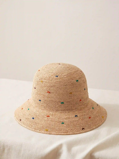 Die Rainbow Dot gewebte Raffia-Kollektion