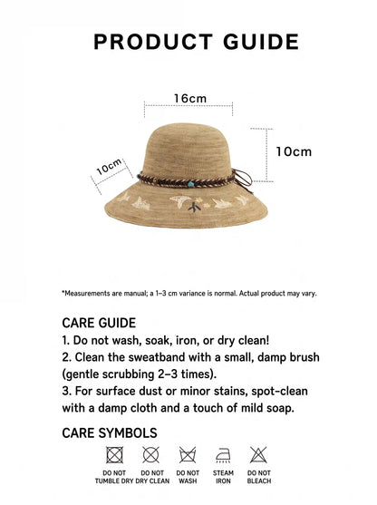 The Sedona Embroidered Straw Sun Hat