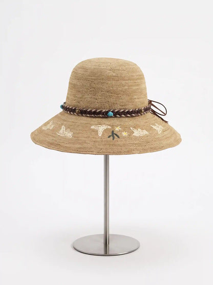 The Sedona Embroidered Straw Sun Hat