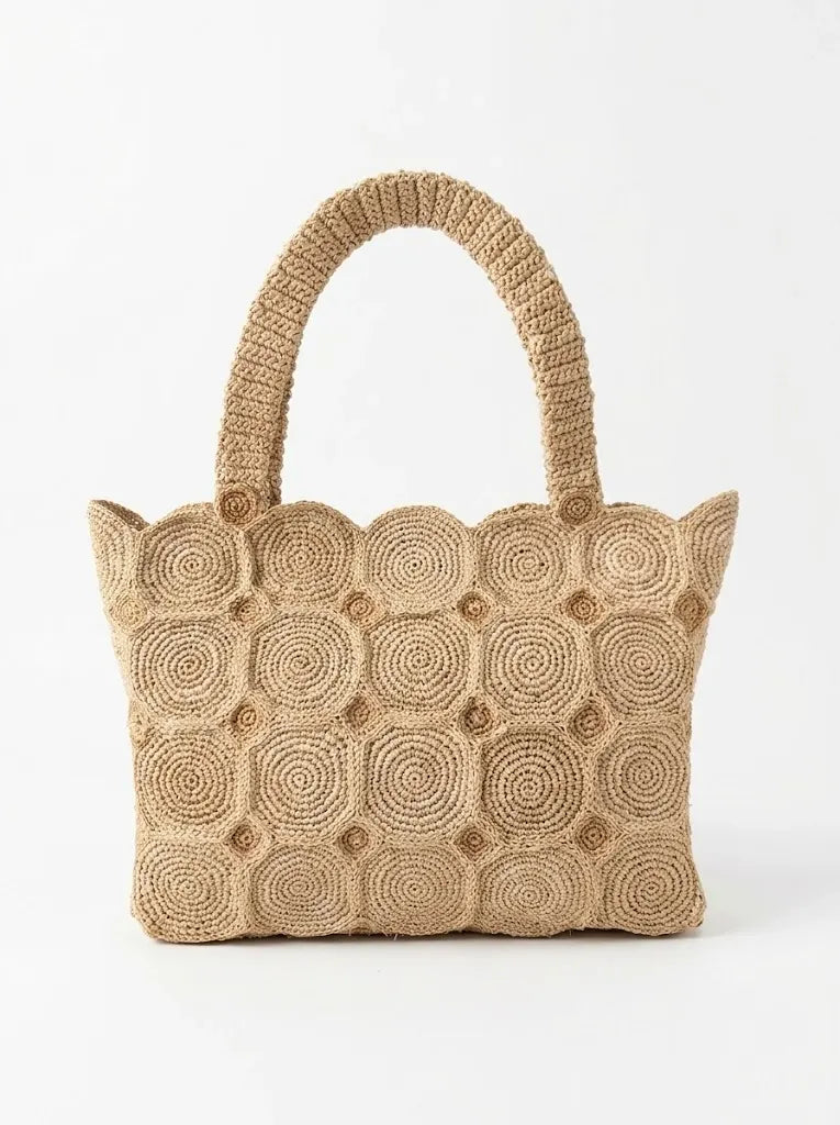 The Solis Artisan Raffia Tote