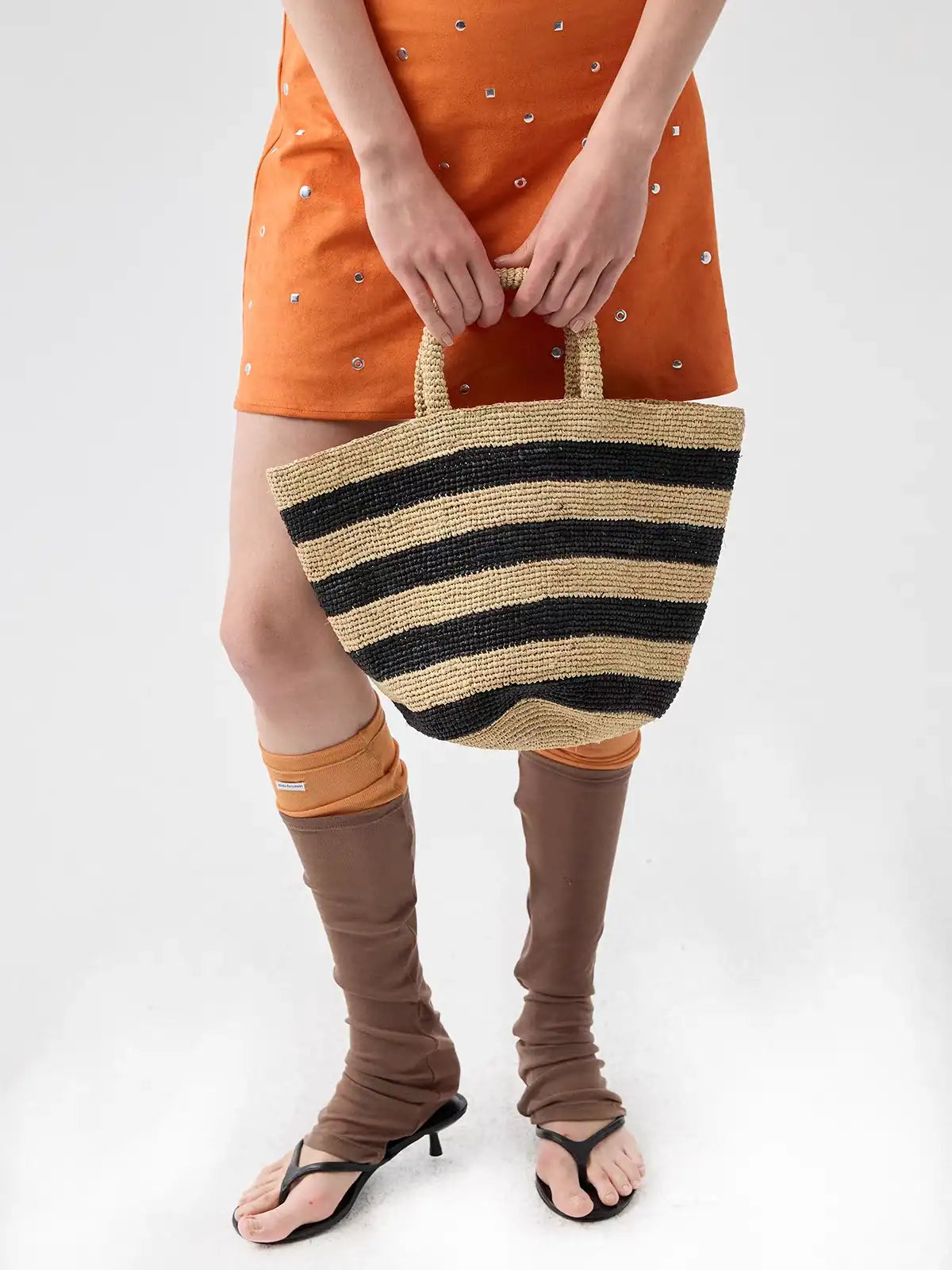 The Breton Striped Raffia Tote