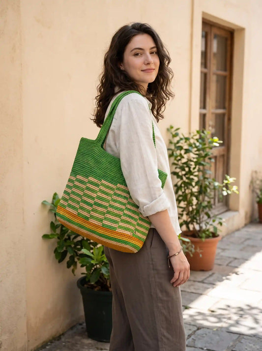 The Hand-Crocheted Wave Tote
