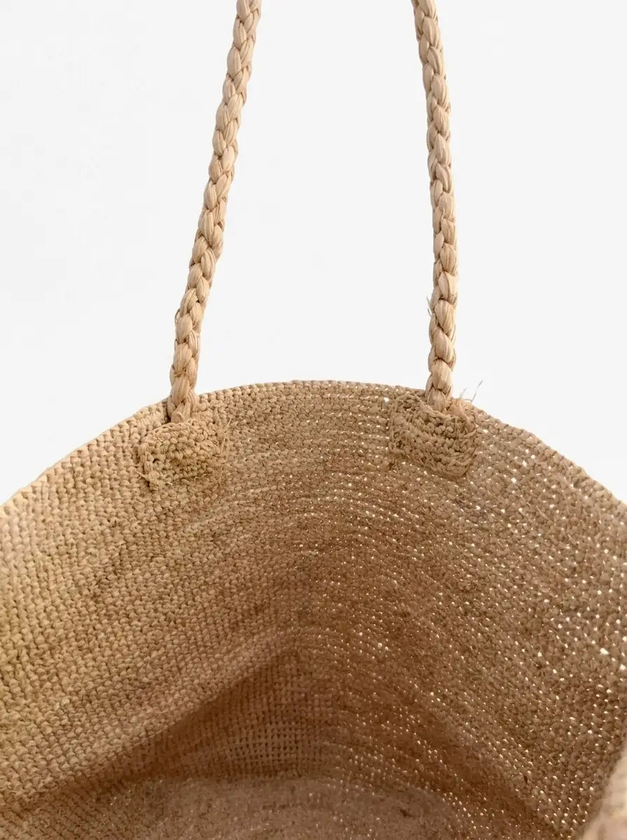 The Heart-Embroidered Artisanal Raffia Set