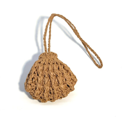 Handcrafted Raffia Seashell Charm