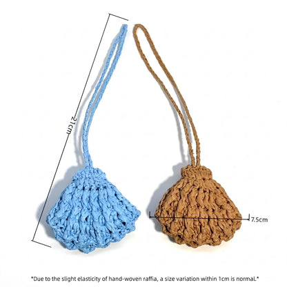 Handcrafted Raffia Seashell Charm