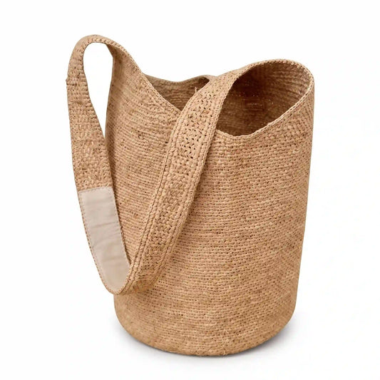 Classical Raffia Bucket Tote