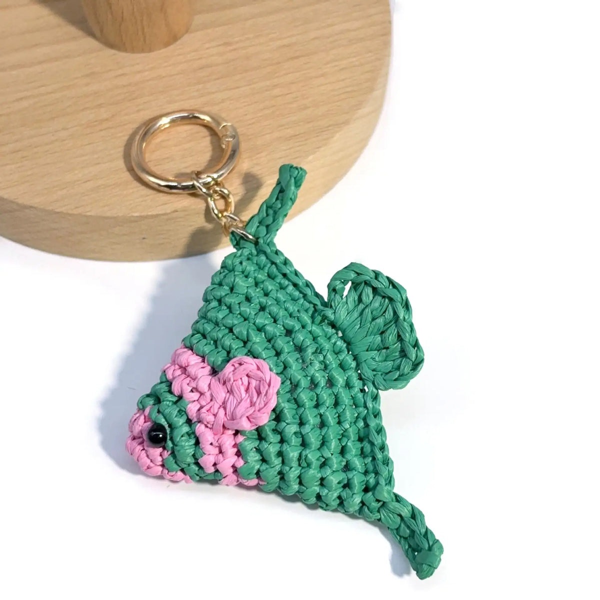 Handwoven Raffia Fish Charm