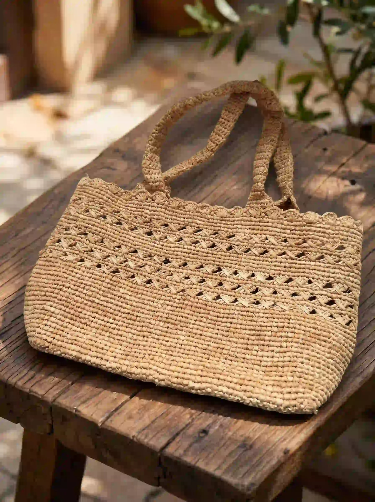 The Marina Artisan Raffia Tote