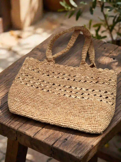 The Marina Artisan Raffia Tote