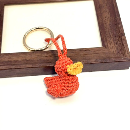Handcrafted Raffia Duck Charm