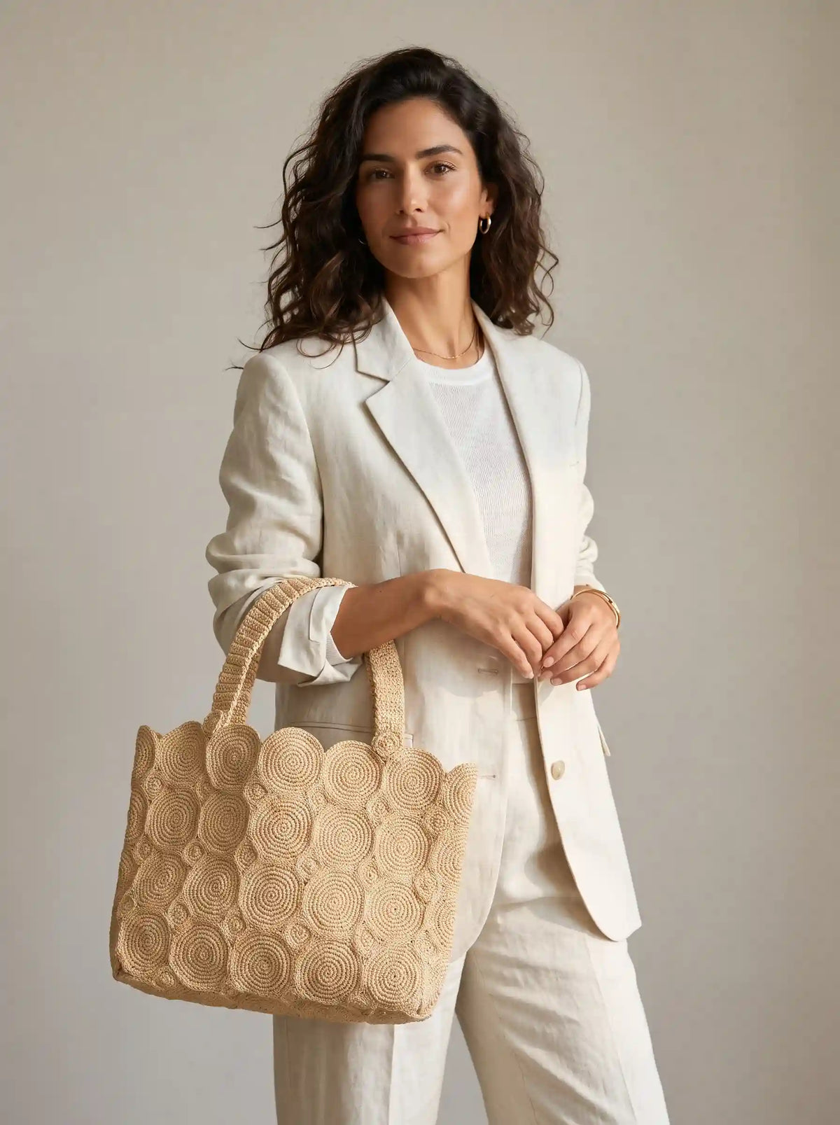 The Solis Artisan Raffia Tote
