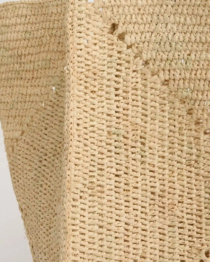 The Geometric Raffia Tote