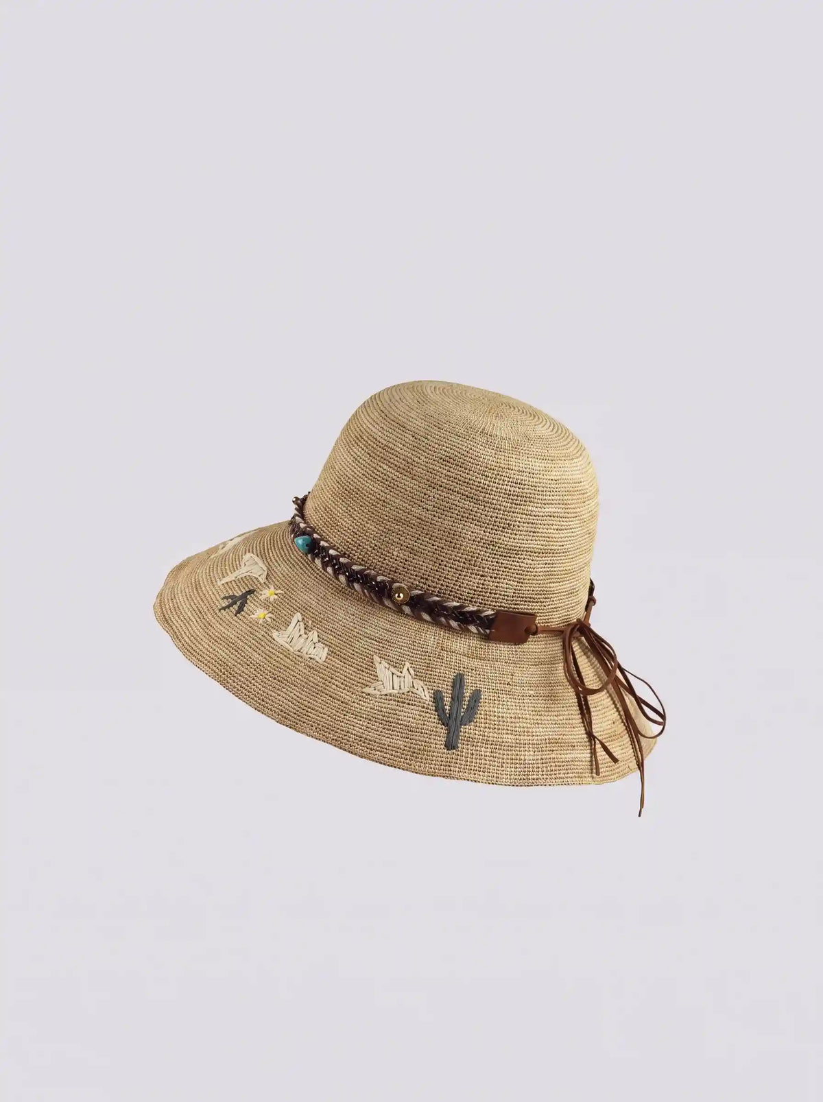 The Sedona Embroidered Straw Sun Hat