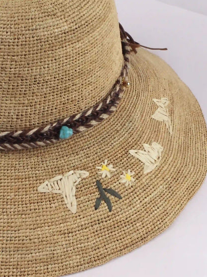 The Sedona Embroidered Straw Sun Hat